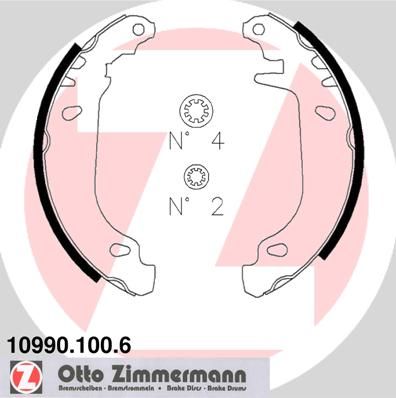 Комплект гальмівних колодок ZIMMERMANN 10990.100.6