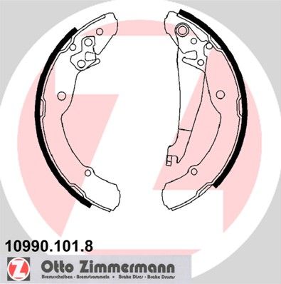 Brake Shoe Set ZIMMERMANN 10990.101.8