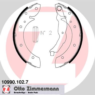 Stabdžių trinkelių komplektas ZIMMERMANN 10990.102.7