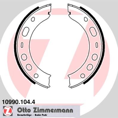 Комплект гальмівних колодок, стоянкове гальмо ZIMMERMANN 10990.104.4