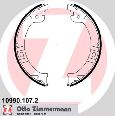 Brake Shoe Set, parking brake ZIMMERMANN 10990.107.2