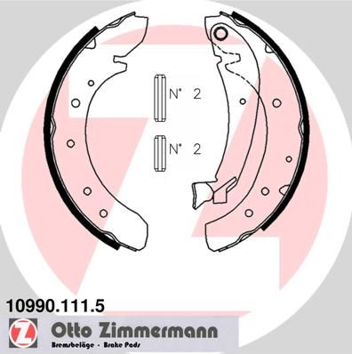 Brake Shoe Set ZIMMERMANN 10990.111.5