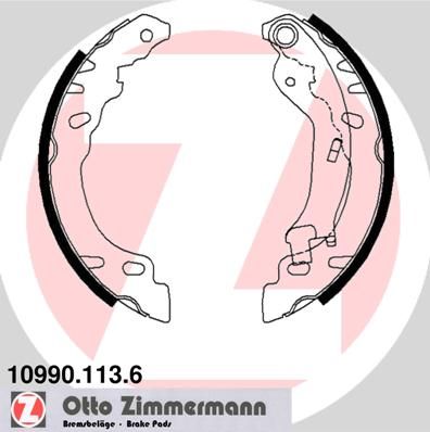 Комплект гальмівних колодок ZIMMERMANN 10990.113.6