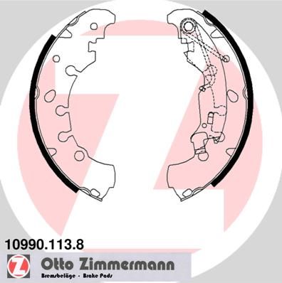 Stabdžių trinkelių komplektas ZIMMERMANN 10990.113.8