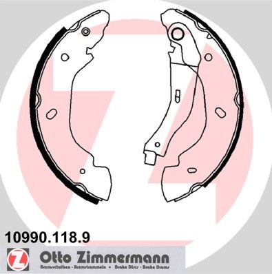 Brake Shoe Set ZIMMERMANN 10990.118.9