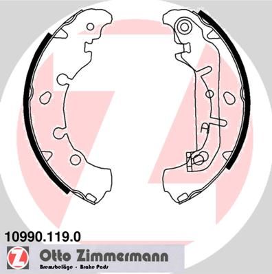 Brake Shoe Set ZIMMERMANN 10990.119.0