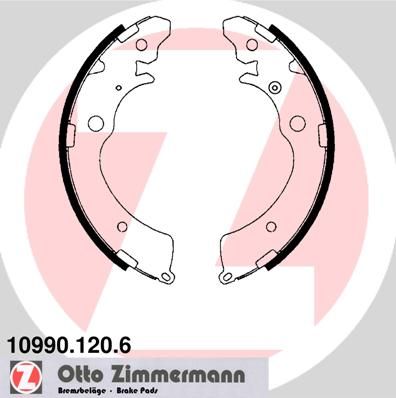 Комплект гальмівних колодок ZIMMERMANN 10990.120.6