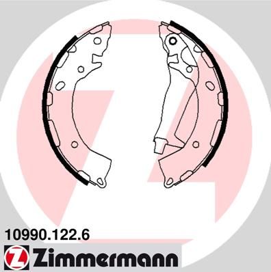 Brake Shoe Set ZIMMERMANN 10990.122.6