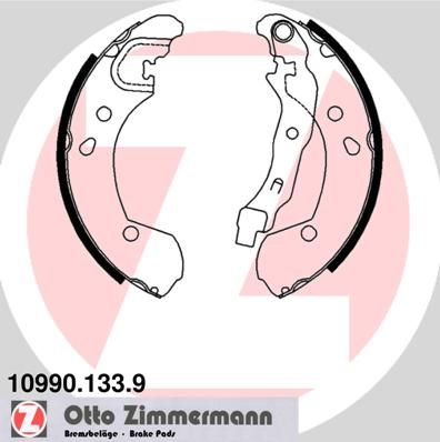 Brake Shoe Set ZIMMERMANN 10990.133.9