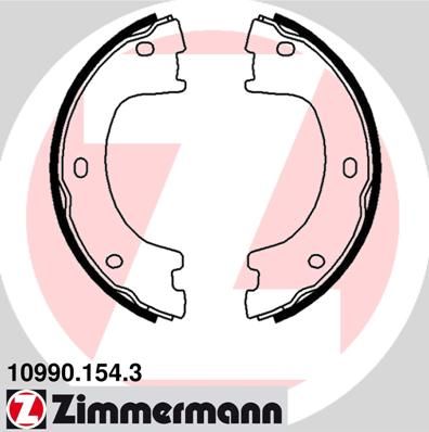 Brake Shoe Set, parking brake ZIMMERMANN 10990.154.3