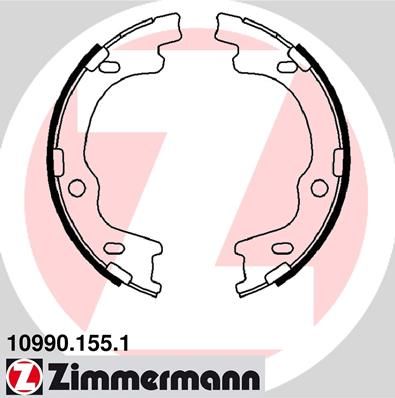 Brake Shoe Set, parking brake ZIMMERMANN 10990.155.1