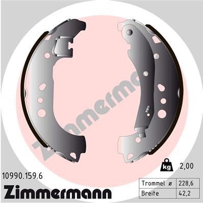 Brake Shoe Set ZIMMERMANN 10990.159.6