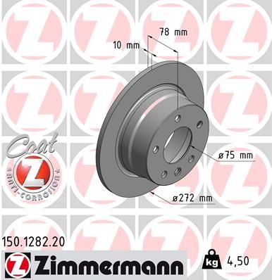 Гальмівний диск ZIMMERMANN 150.1282.20