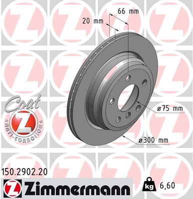 Гальмівний диск ZIMMERMANN 150.2902.20