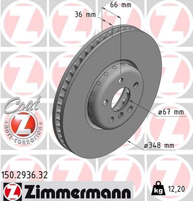 Brake Disc ZIMMERMANN 150.2936.32