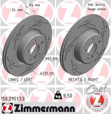 Гальмівний диск ZIMMERMANN 150.2951.53