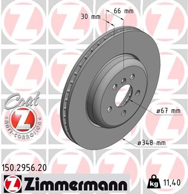 Brake Disc ZIMMERMANN 150.2956.20