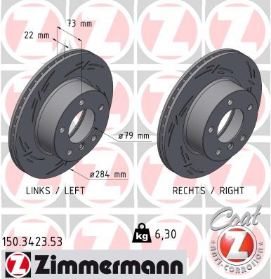 Гальмівний диск ZIMMERMANN 150.3423.53