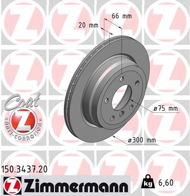 Brake Disc ZIMMERMANN 150.3437.20