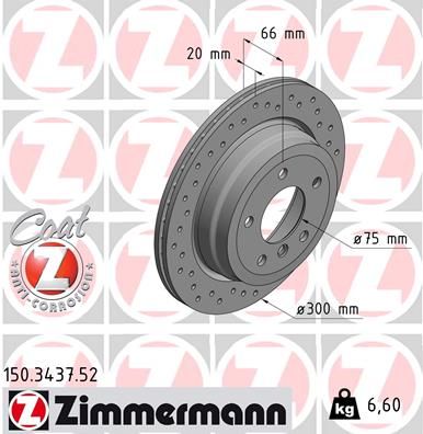 Brake Disc ZIMMERMANN 150.3437.52