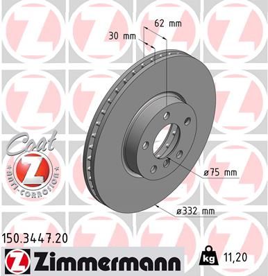 Brake Disc ZIMMERMANN 150.3447.20