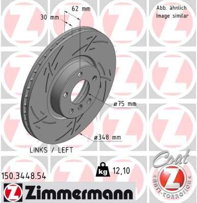 Гальмівний диск ZIMMERMANN 150.3448.54