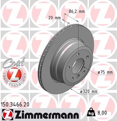 Brake Disc ZIMMERMANN 150.3466.20