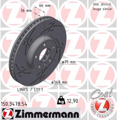 Гальмівний диск ZIMMERMANN 150.3478.54