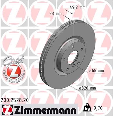 Гальмівний диск ZIMMERMANN 200.2528.20