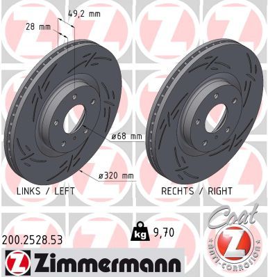 Brake Disc ZIMMERMANN 200.2528.53