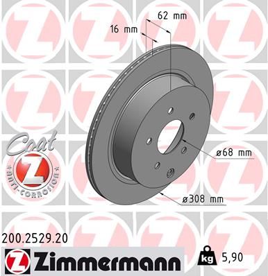 Brake Disc ZIMMERMANN 200.2529.20