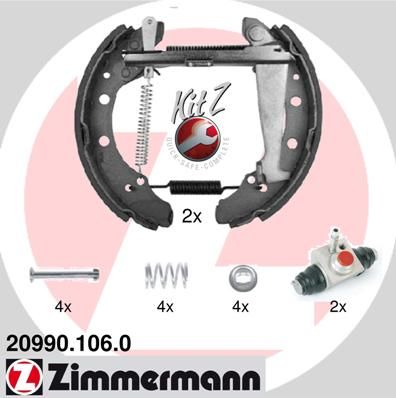 Brake Shoe Set ZIMMERMANN 20990.106.0