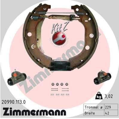 Комплект гальмівних колодок ZIMMERMANN 20990.113.0