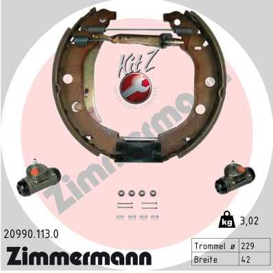 Brake Shoe Set ZIMMERMANN 20990.113.0