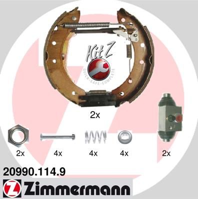 Stabdžių trinkelių komplektas ZIMMERMANN 20990.114.9