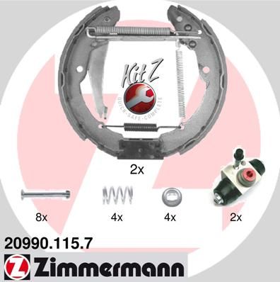 Stabdžių trinkelių komplektas ZIMMERMANN 20990.115.7