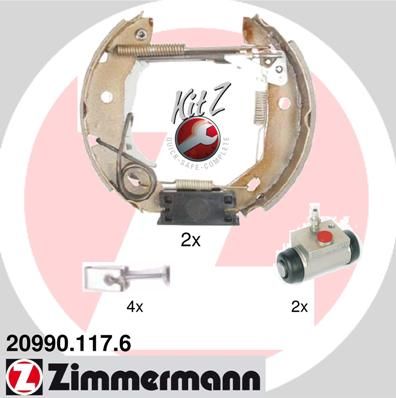 Stabdžių trinkelių komplektas ZIMMERMANN 20990.117.6