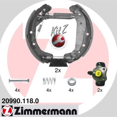 Stabdžių trinkelių komplektas ZIMMERMANN 20990.118.0