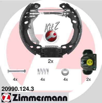 Stabdžių trinkelių komplektas ZIMMERMANN 20990.124.3