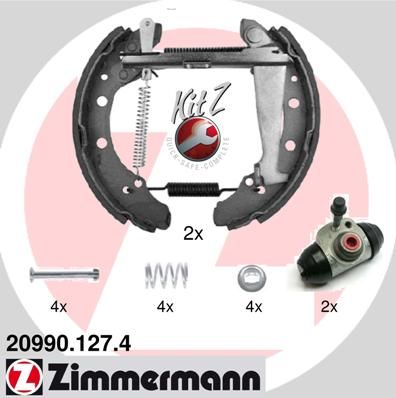 Brake Shoe Set ZIMMERMANN 20990.127.4