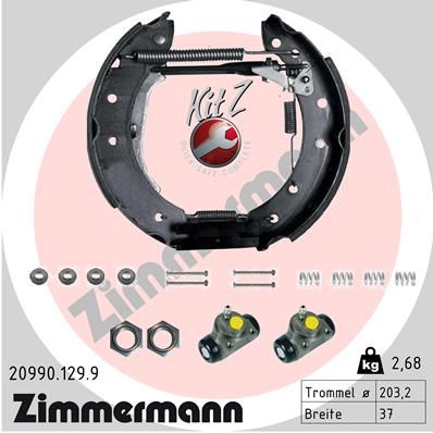 Brake Shoe Set ZIMMERMANN 20990.129.9