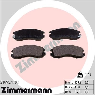 Brake Pad Set, disc brake ZIMMERMANN 21495.170.1