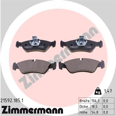 Brake Pad Set, disc brake ZIMMERMANN 21592.185.1