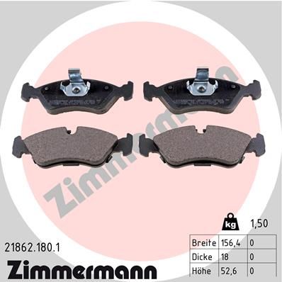 Brake Pad Set, disc brake ZIMMERMANN 21862.180.1