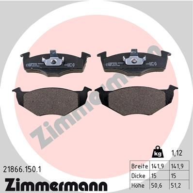 Brake Pad Set, disc brake ZIMMERMANN 21866.150.1