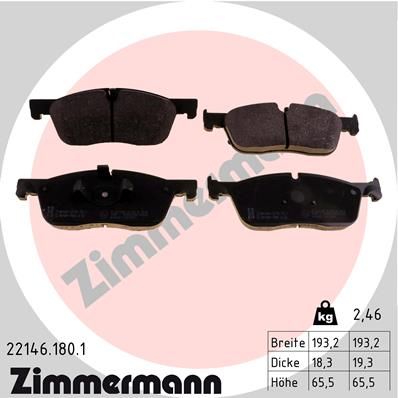 Brake Pad Set, disc brake ZIMMERMANN 22146.180.1