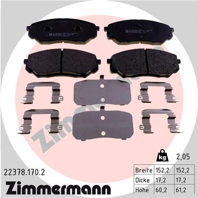 Brake Pad Set, disc brake ZIMMERMANN 22378.170.2