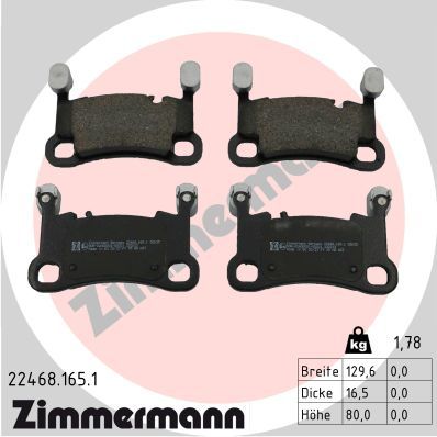 Brake Pad Set, disc brake ZIMMERMANN 22468.165.1