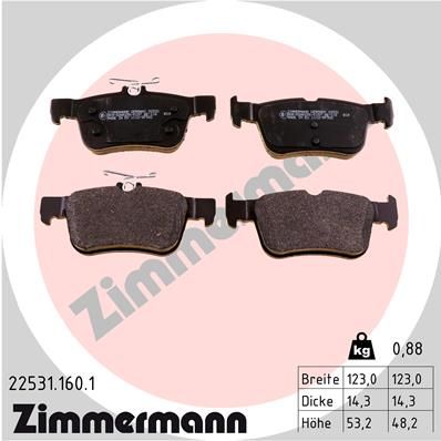 Brake Pad Set, disc brake ZIMMERMANN 22531.160.1