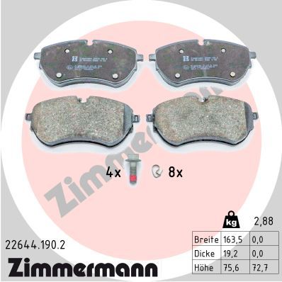 Brake Pad Set, disc brake ZIMMERMANN 22644.190.2